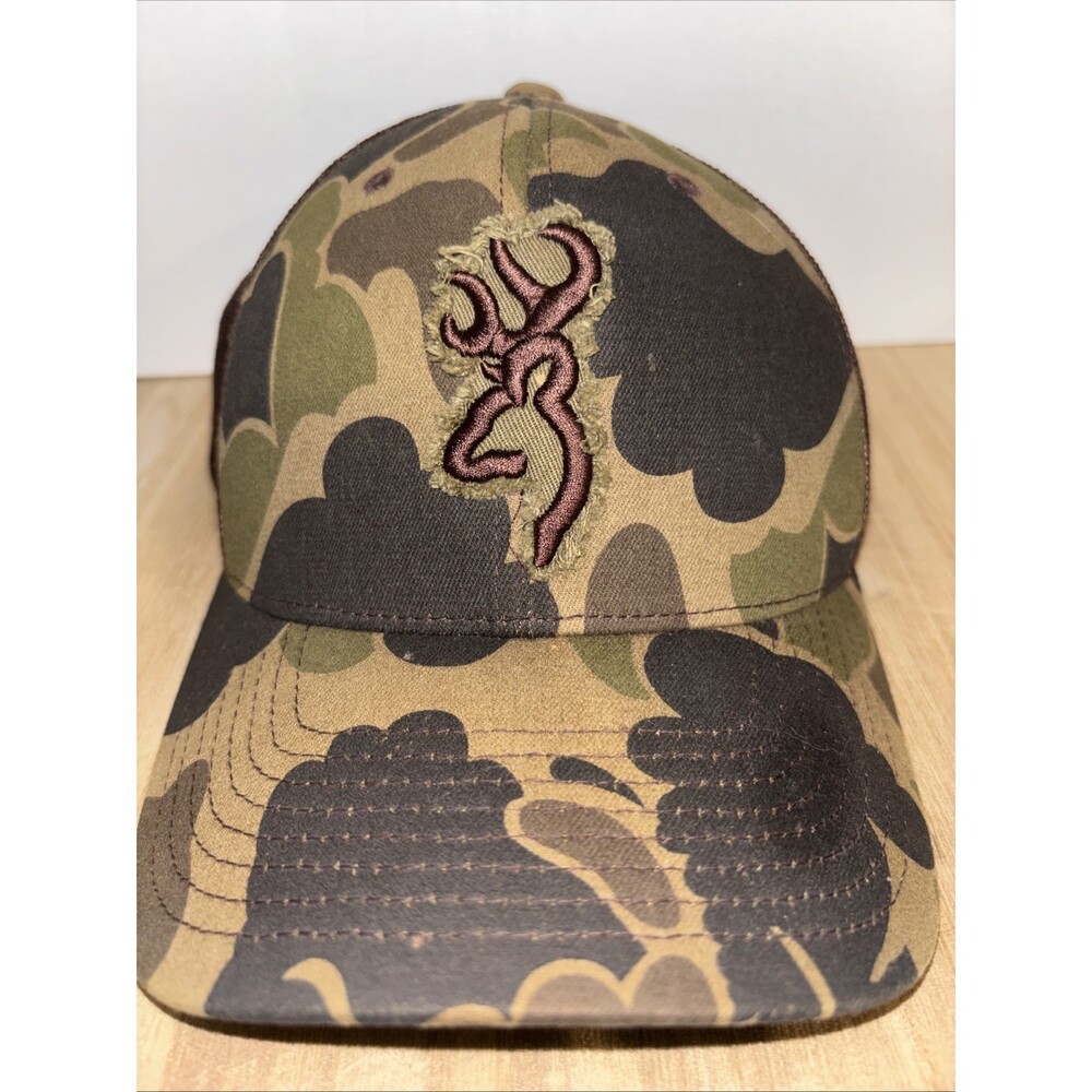 Browning Cap woodland Bubble Camo Adjustable Embroidered Buckmark Logo